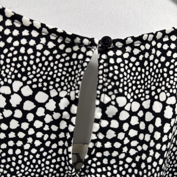 Talbots Women's Top Plus 3XP Black White Side Tie Long Sleeve Pullover Light - Picture 6 of 8